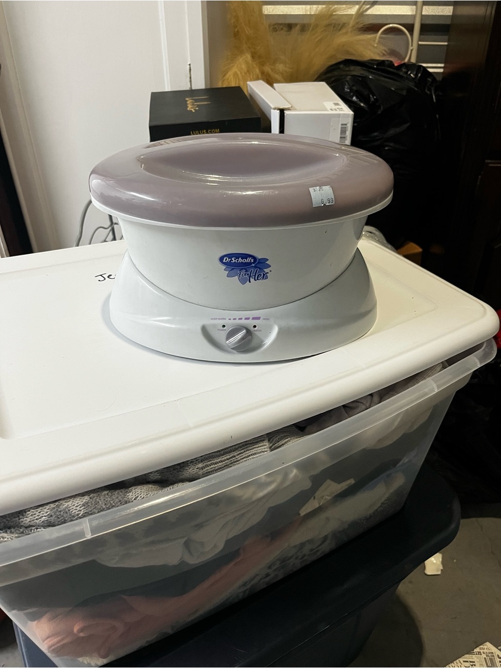 Dr. Scholl's Foot Spa Paraffin Bath - White with Lavender Lid